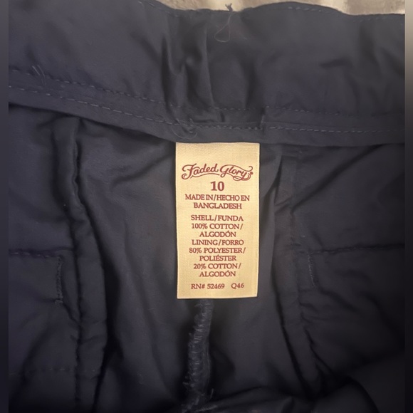 Faded Glory Eyelet Pattern Navy Blue Shorts - Picture 6 of 6